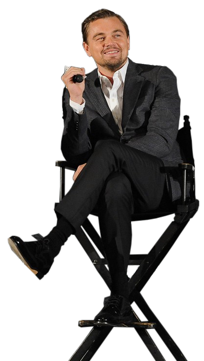 Leonardo Dicaprio Transparent Png (white, black)