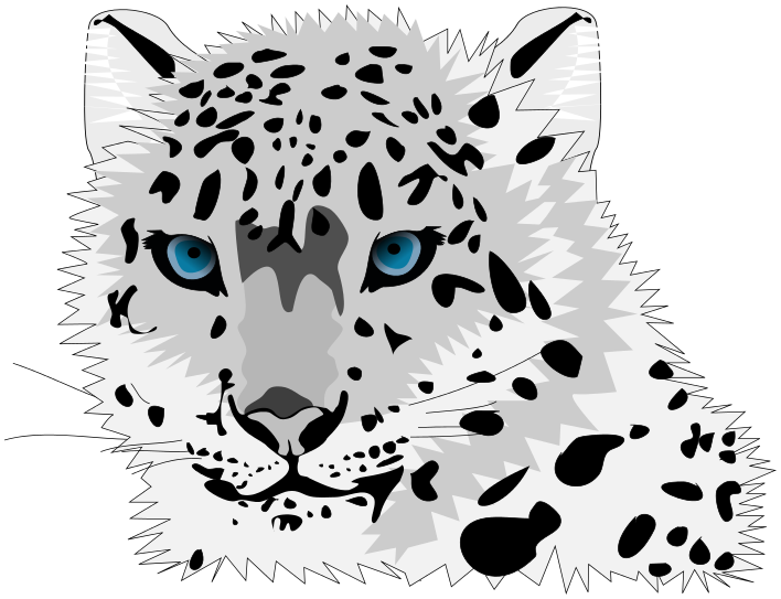 Leopard Png Free Download (silver, lavender, black)