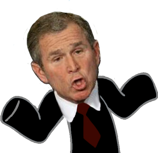 George Bush Png File (black)