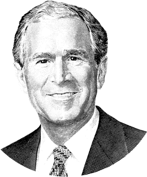 George Bush Png Image (black)