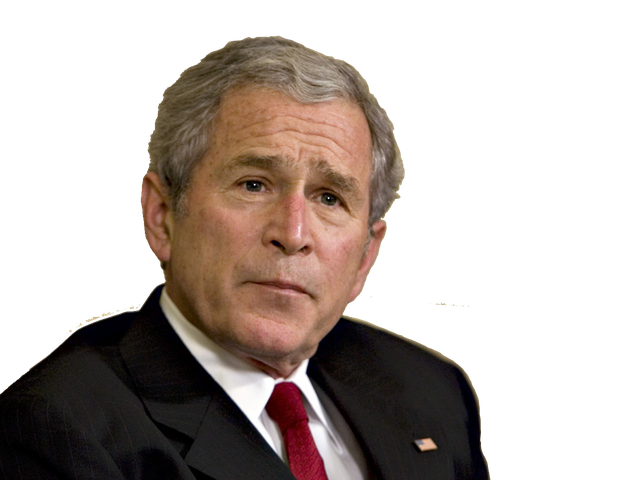 George Bush President Png File (black)