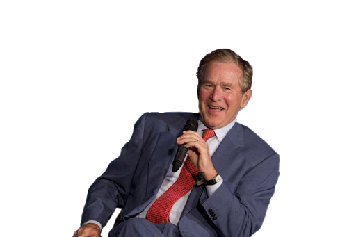 George Bush President Png Image (indigo, black, gray)