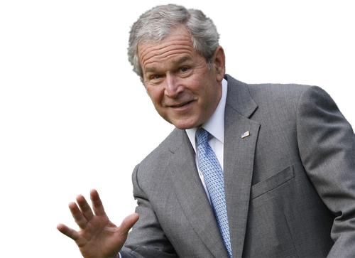 George Bush Transparent Background (indigo, black, gray)