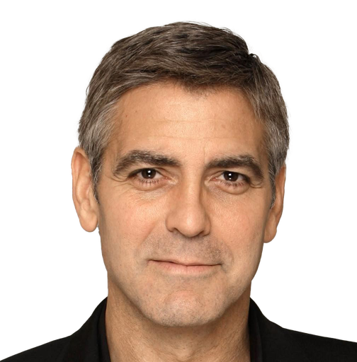 George Clooney Png File (black)