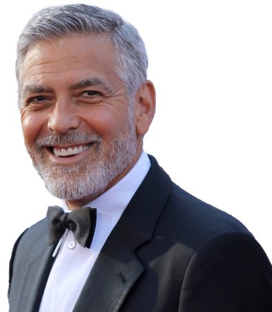 George Clooney Png Isolated Image (black)