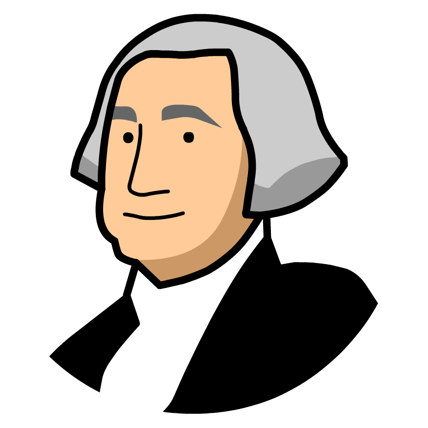 George Washington Transparent Png (white, gray, black, silver, pink)