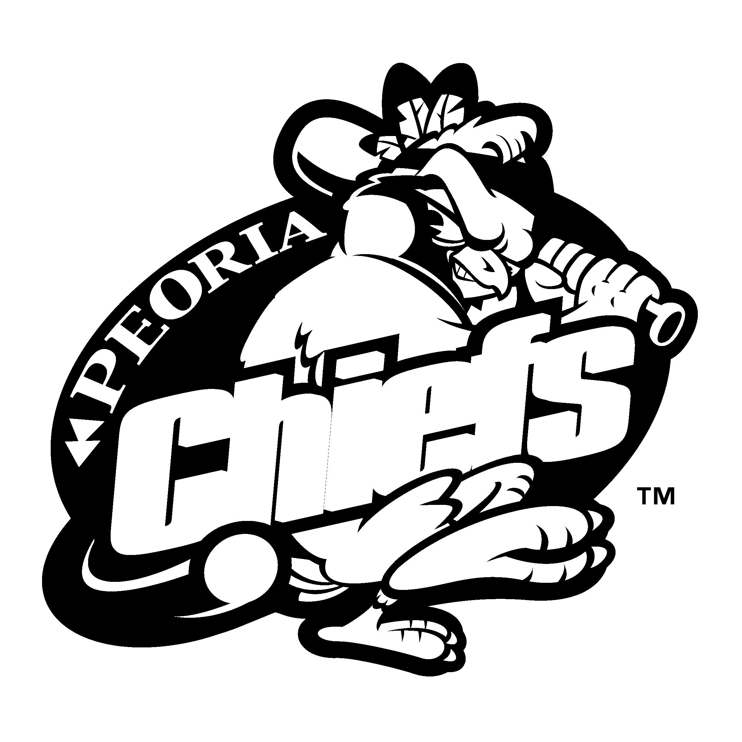 Peoria Chiefs Png Hd (black, white)