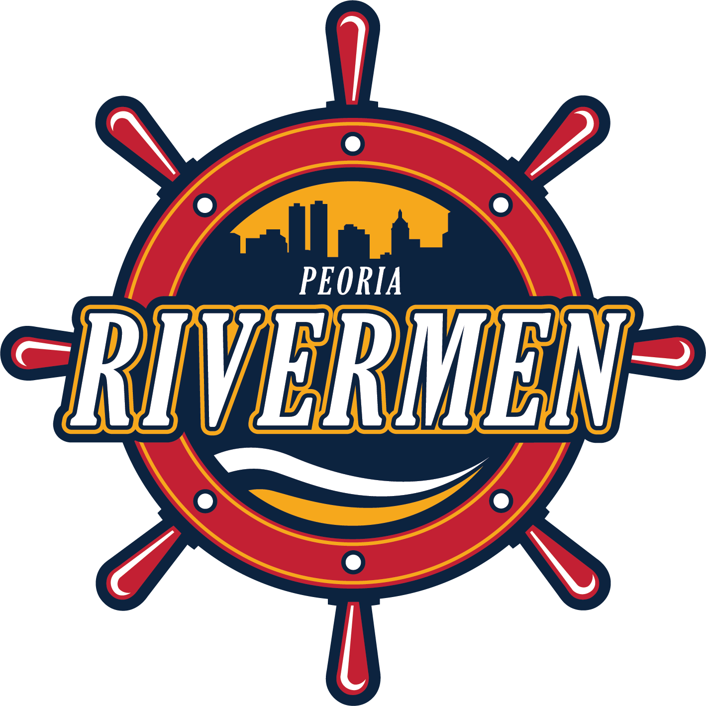 Peoria Rivermen Png Pic (orange, white, black, chocolate)