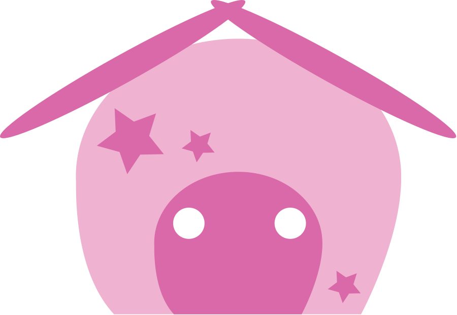 Peppa Pig House Png Photo (gray, pink, salmon, white)