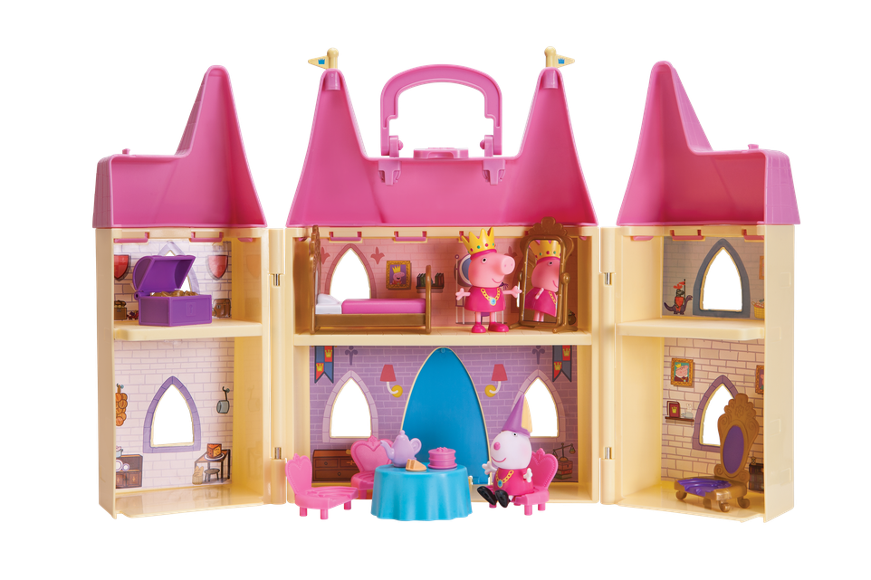 Peppa Pigs House Png Photo (black, silver, pink, salmon)