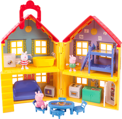 Peppa Pigs House Png Pic (black, indigo, gold)