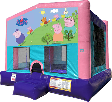 Peppa Pigs House Png (black, silver, gray, salmon)