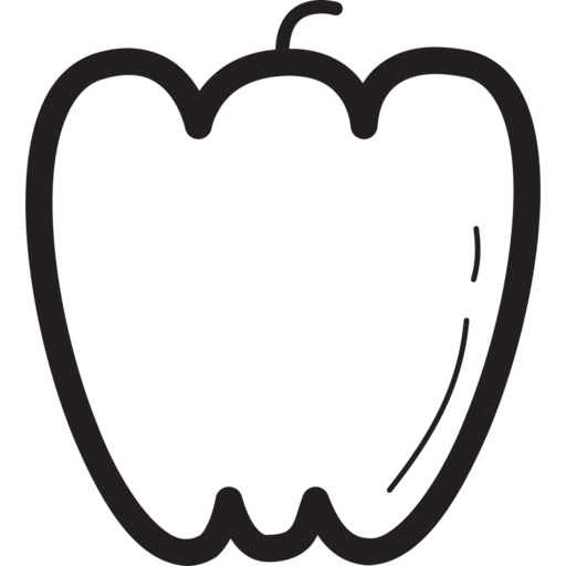 Pepper Vegetable Vegetables Free Transparent Png Icon Download (black)