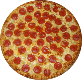 Pepperoni Pizza Transparent Background (black, maroon, chocolate)