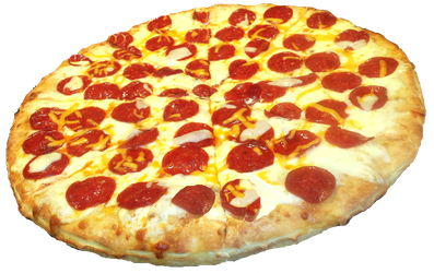 Pepperoni Pizza Transparent Png (black, beige)