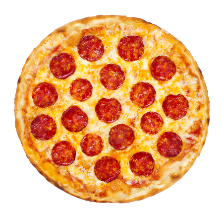 Pepperoni Pizza (black, olive, pink, orange)