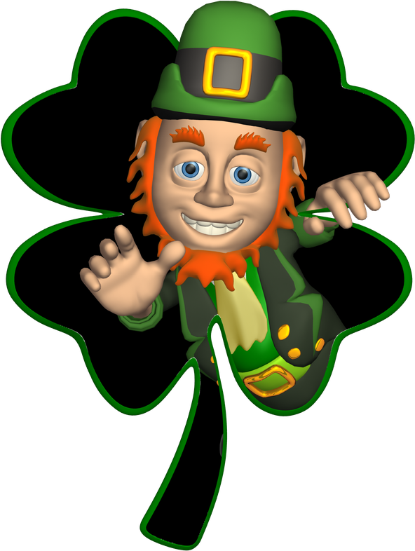 Leprechaun Png Clipart (green, black)