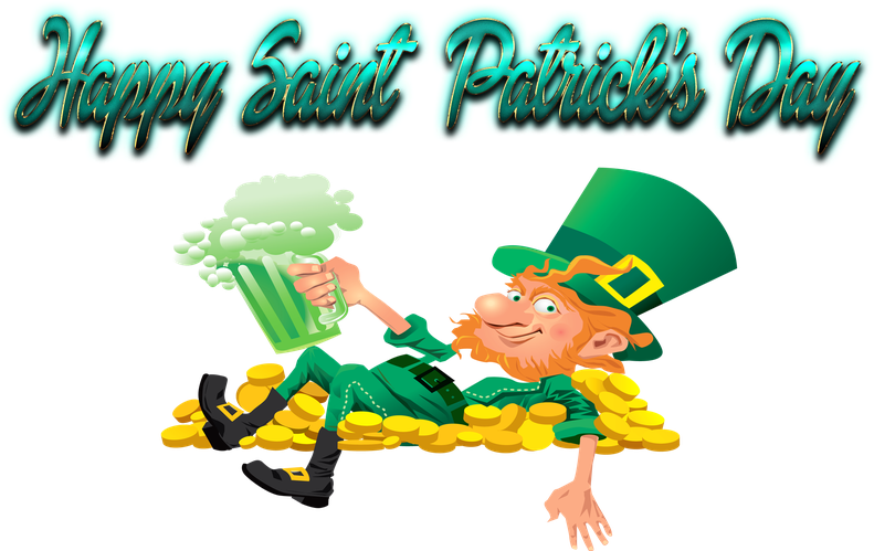 Leprechaun Png File (white, greenish blue, mint, black)