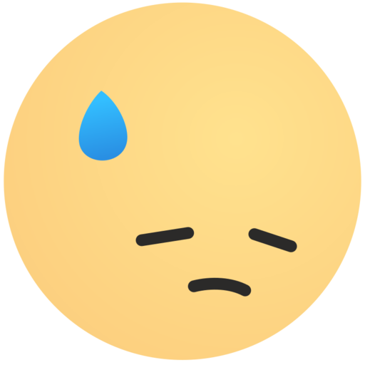 Depressed Disappointed Emoji Emoticon Sad Gradient Free Transparent Png Icon Download (pink, black)