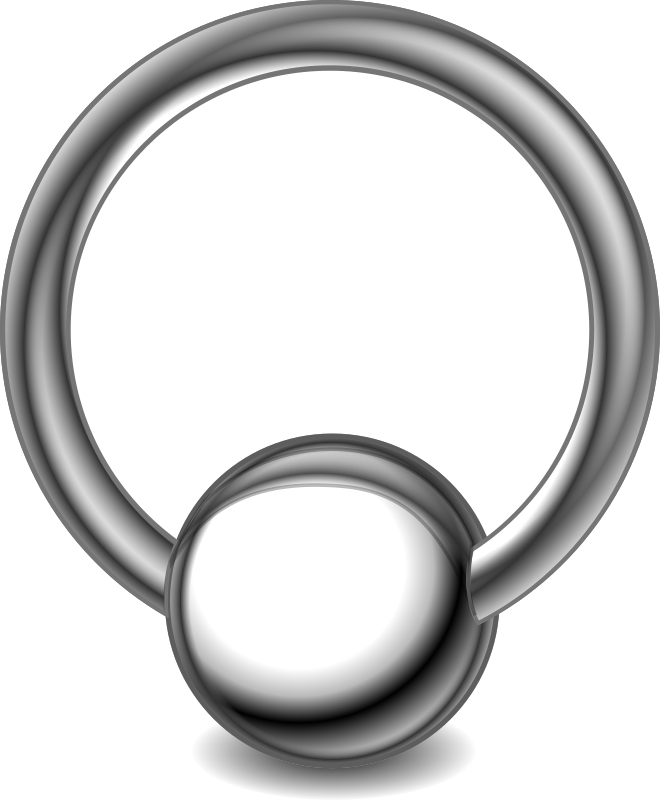 Septum Nose Ring Piercing Png Clipart (black, indigo, white, gray)