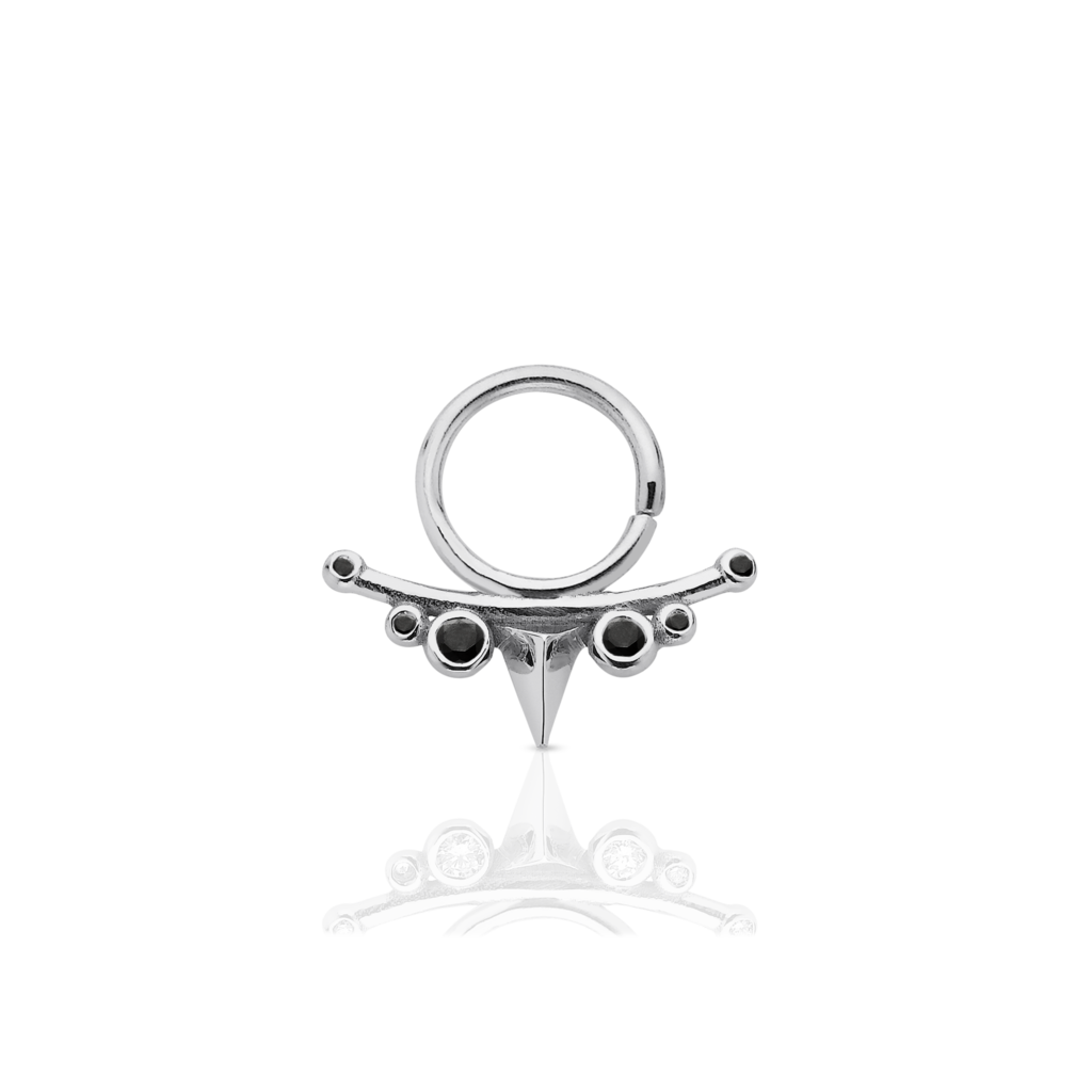 Septum Nose Ring Piercing Png Photos (black, silver)