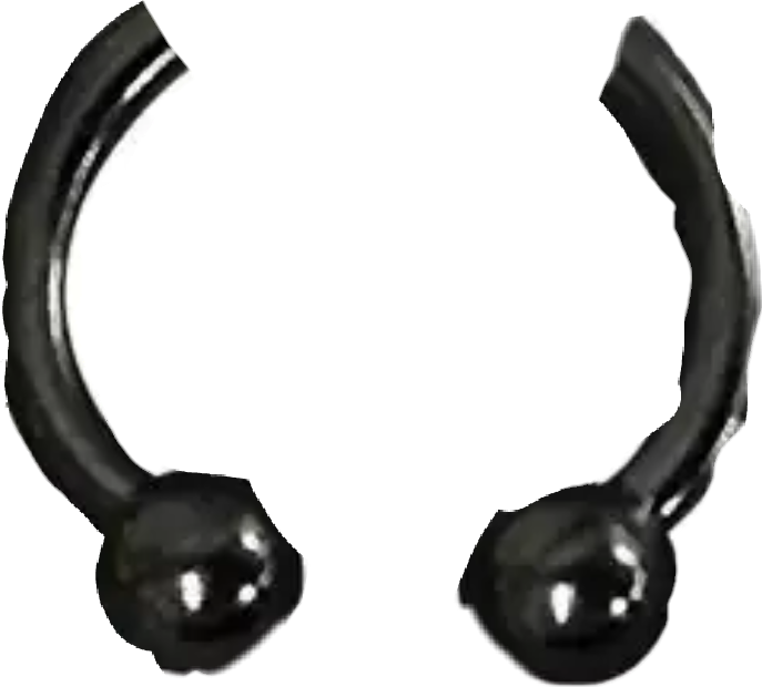 Septum Nose Ring Piercing Png Transparent Image (black)