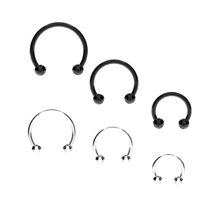 Septum Ring Piercing Png Clipart (white)