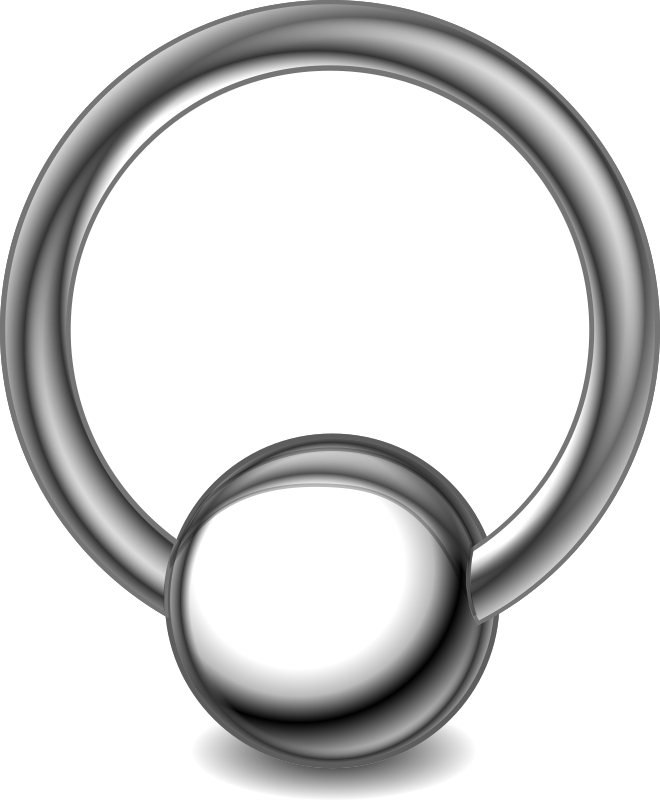 Septum Ring Piercing Png Pic (black, indigo, white, gray)