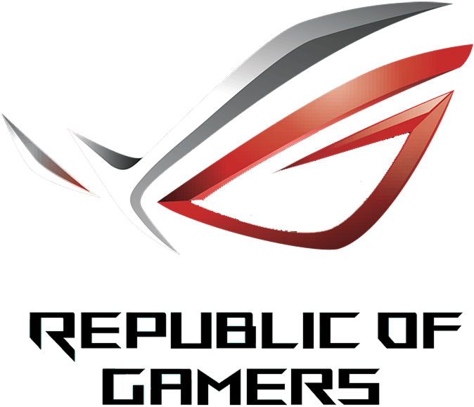 Republic Of Gamers Logo Png Clipart (black, white)