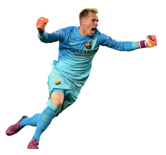 Ter Stegen Png File (black, gray)