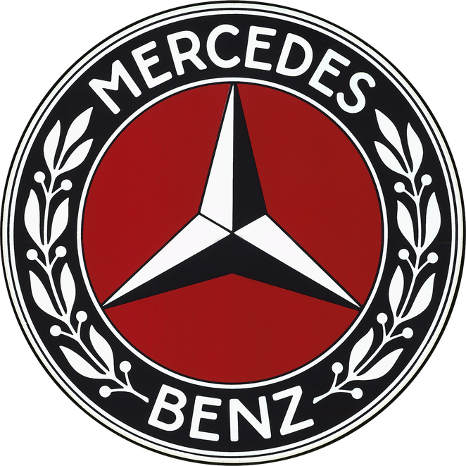 Mercedes Benz Logo Png File (white, maroon, black)