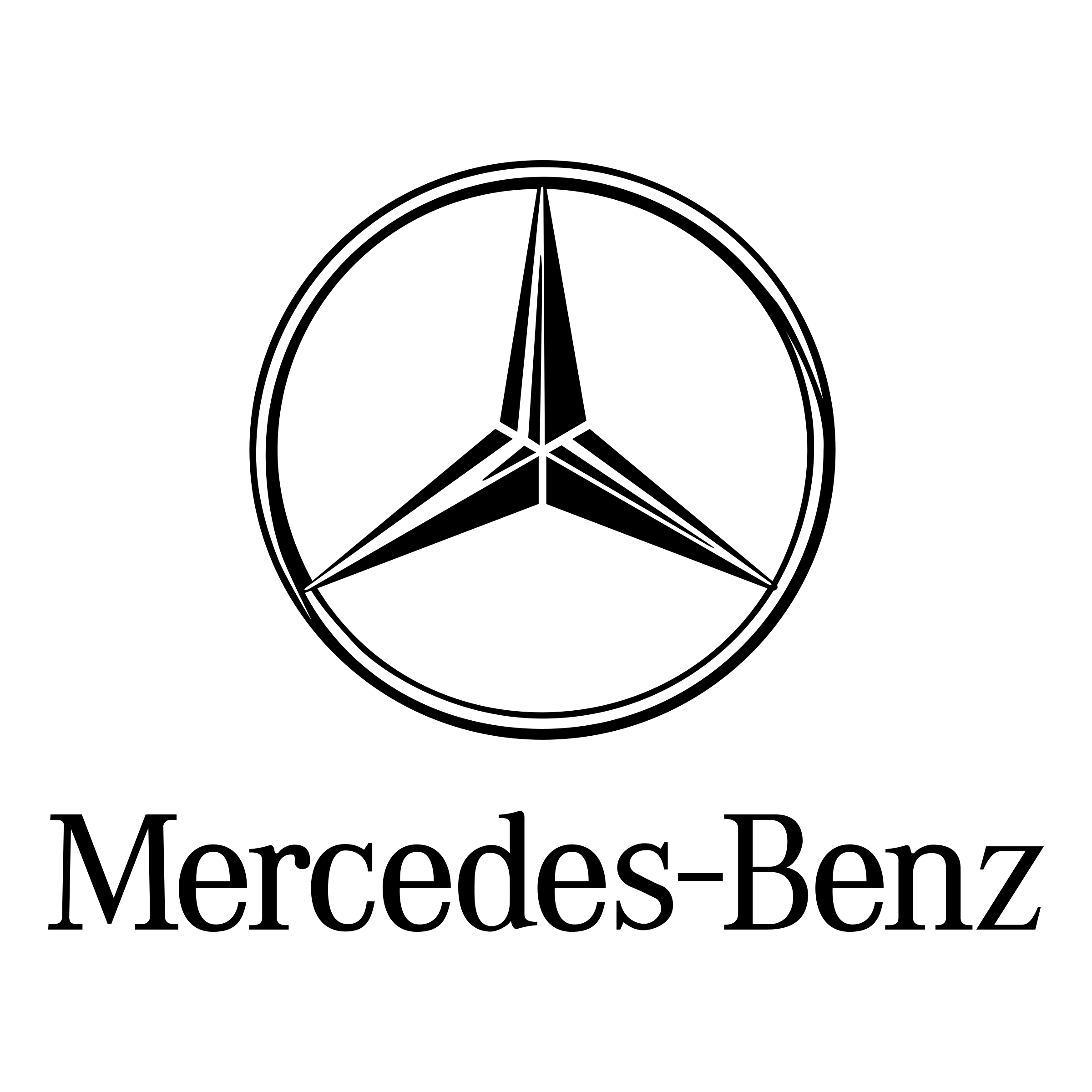 Mercedes Benz Logo Png Transparent (white, silver, black, gray)