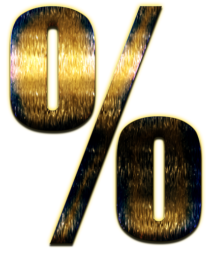 Percent Png File (orange, black, gold, olive)