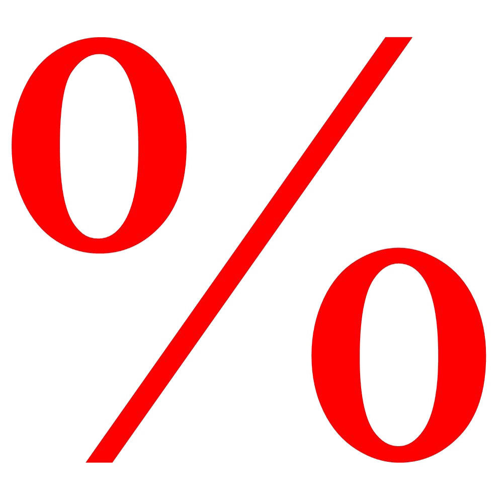 Percent Png Photo (red, white)