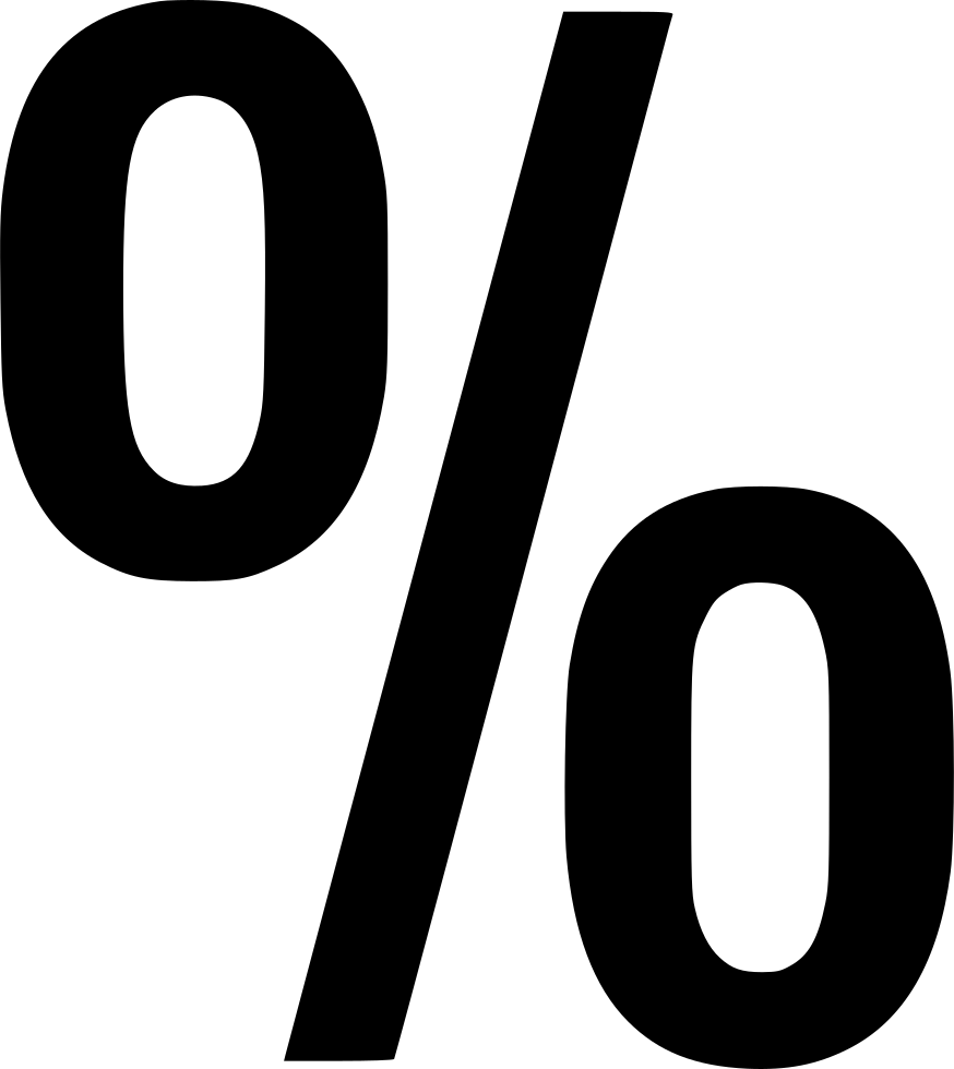 Percentage Png File (white, black)