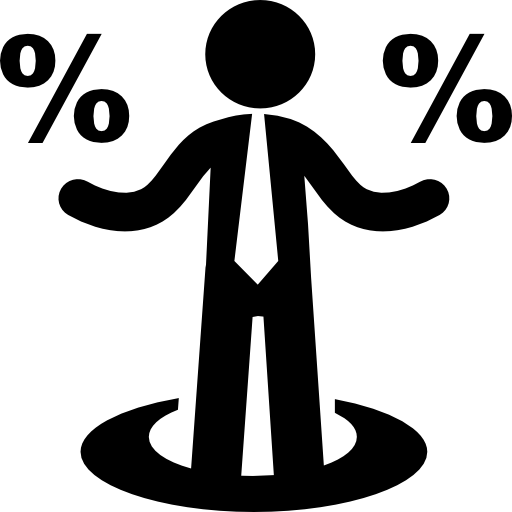 Percentage Png Transparent Picture (white, black)