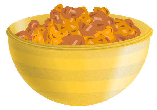 Cereal Png Image (white, chocolate, orange, gold)