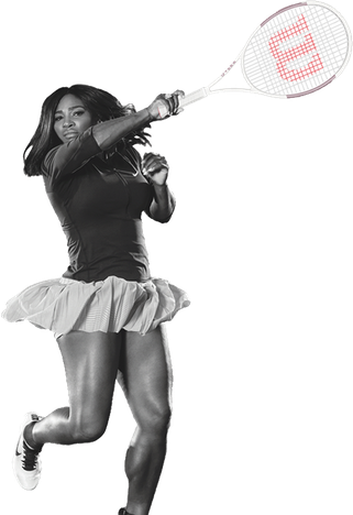 Serena Williams Png File (black, lavender)