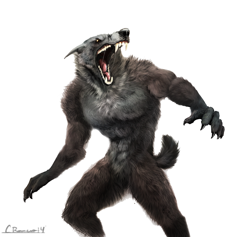 Werewolf Png Background (black, white)