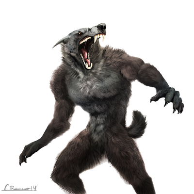 Werewolf Png Clipart (black)