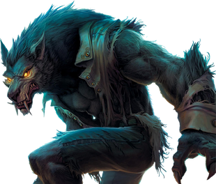 Werewolf Transparent Png (black)