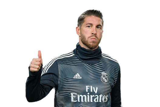 Sergio Ramos Png Isolated Image (black)