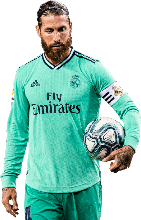 Sergio Ramos Transparent Png (black, mint, teal)