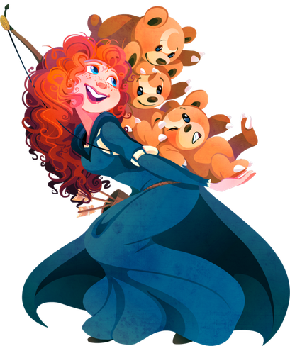 Merida Brave Png Image (black, teal)