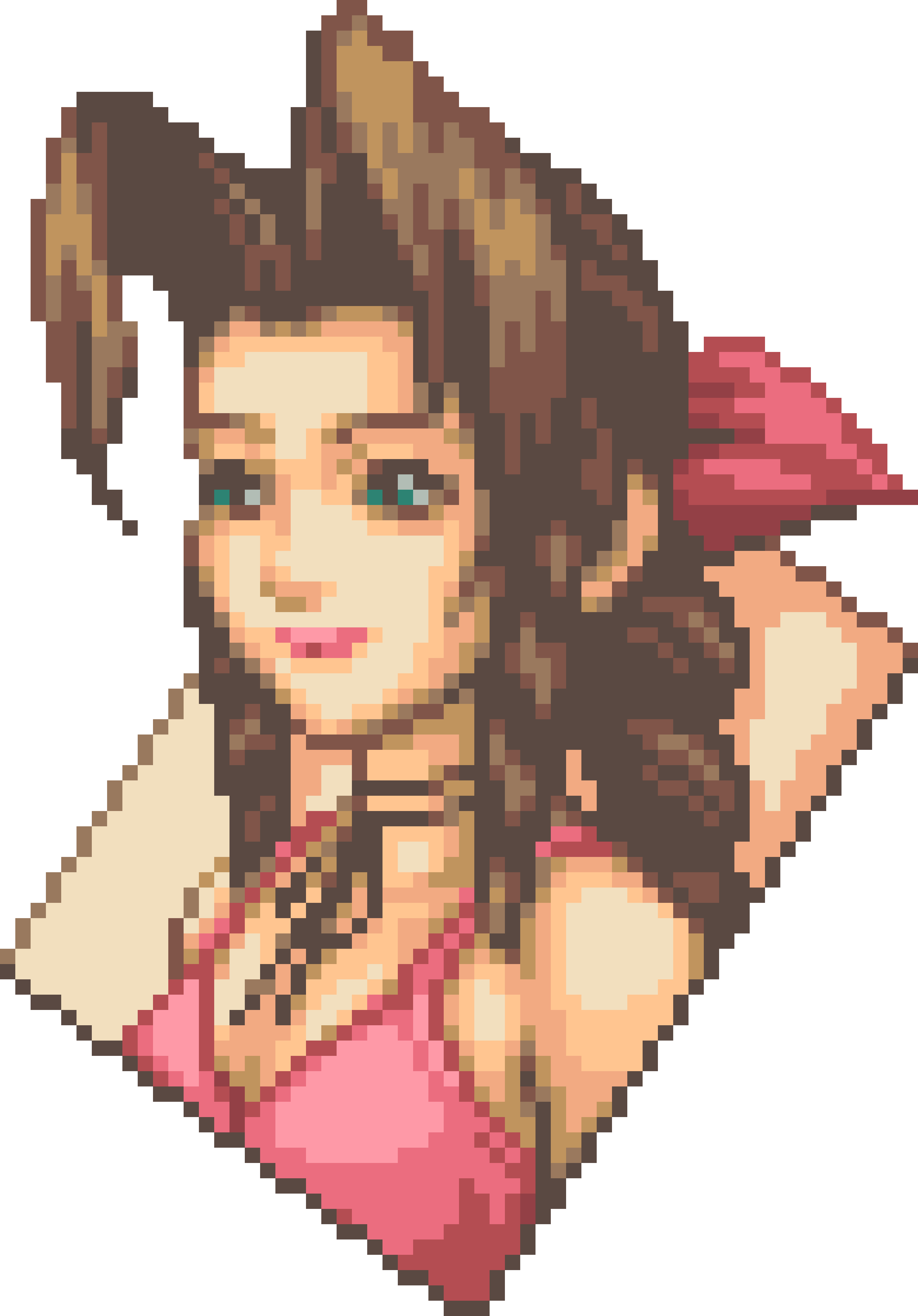 Aerith Gainsborough Png Free Download (black, pink, beige, salmon, gray)