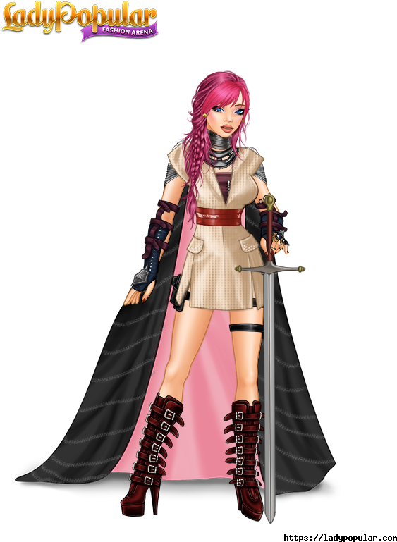 Aerith Gainsborough Png Photos (salmon, black)