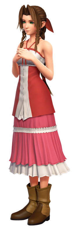 Aerith Gainsborough Png Pic (salmon, black, chocolate)