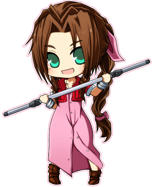 Aerith Gainsborough Png Picture (white, purple, beige, pink, chocolate)