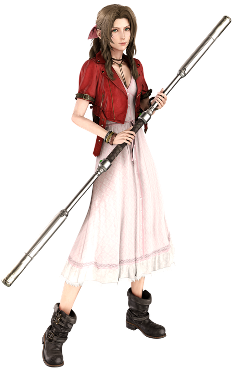 Aerith Gainsborough Transparent Images Png (white, beige, black)