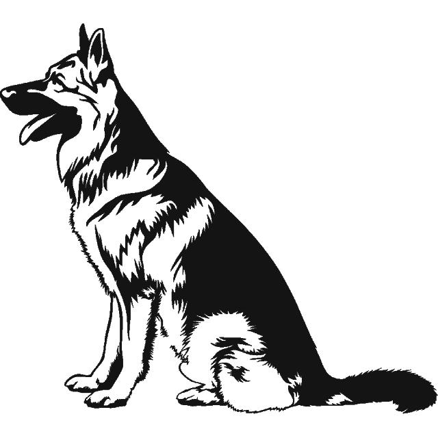 German Shepherd Background Isolated Png (black, gray)